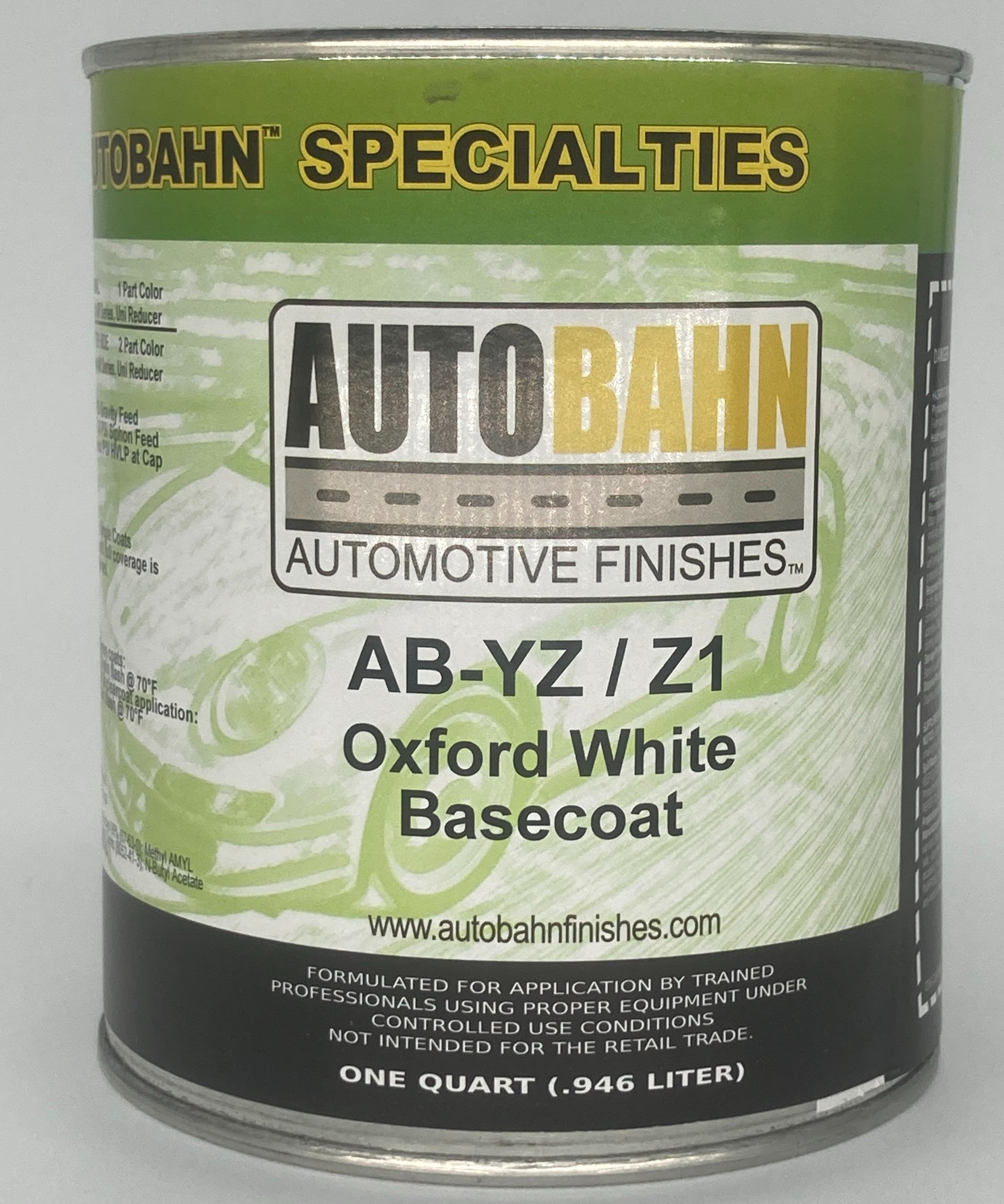 Autobahn Oxford White Basecoat AB-YZ Ford Code YZ