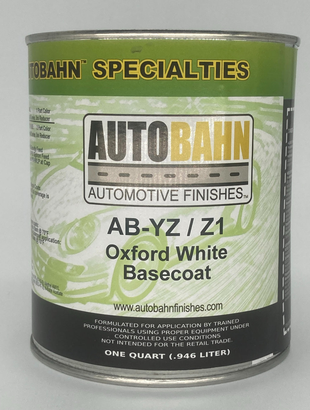 Autobahn Oxford White Basecoat AB-YZ Ford Code YZ